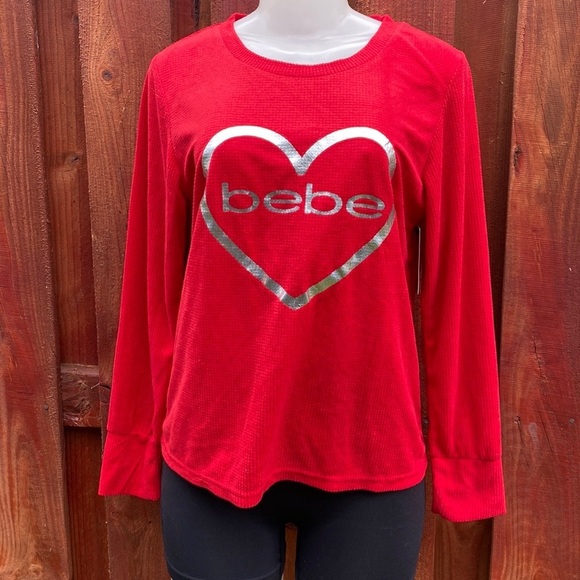 Bebe Long Sleeve Sleepwear Top Size L - Picture 1 of 9